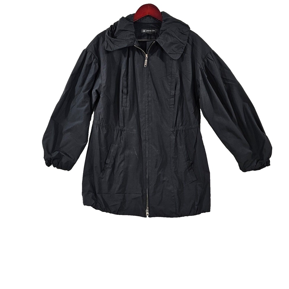 INC International Concepts Womens Size M Zip Up Jacket Hoodie Long‎ Sleeve Black
